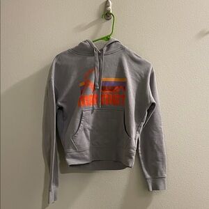 Marmot Gray Hoodie with Bold Orange Design